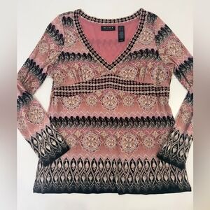 Axcess Women's Y2K Babydoll Mesh Long Sleeve Blouse XL
